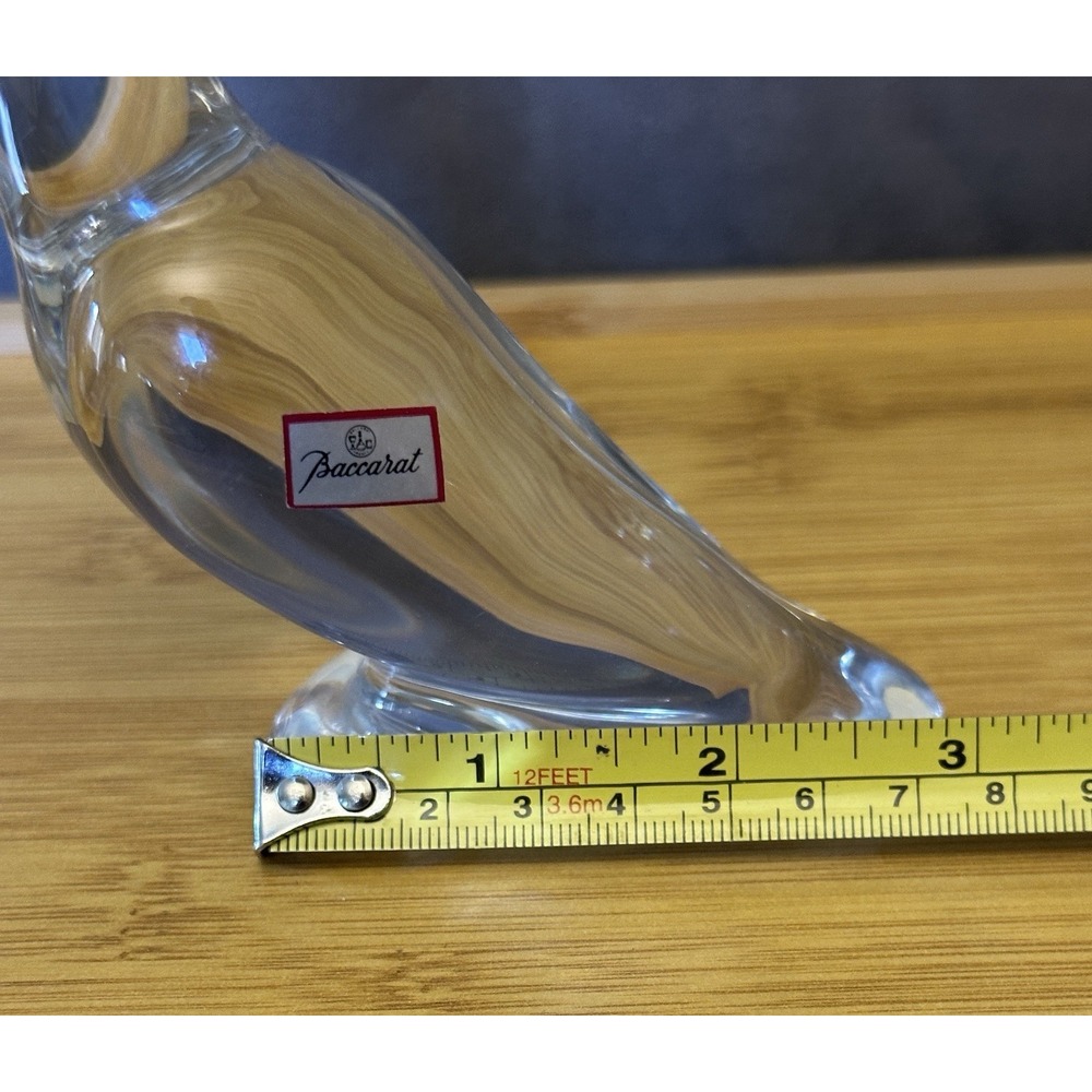 BACCARAT PARROT / 4 Inch Stunning French Crystal Figurine / Oiginal Sticker - Picture 3 of 10